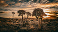 Three Trees at Sunset — Gannabos