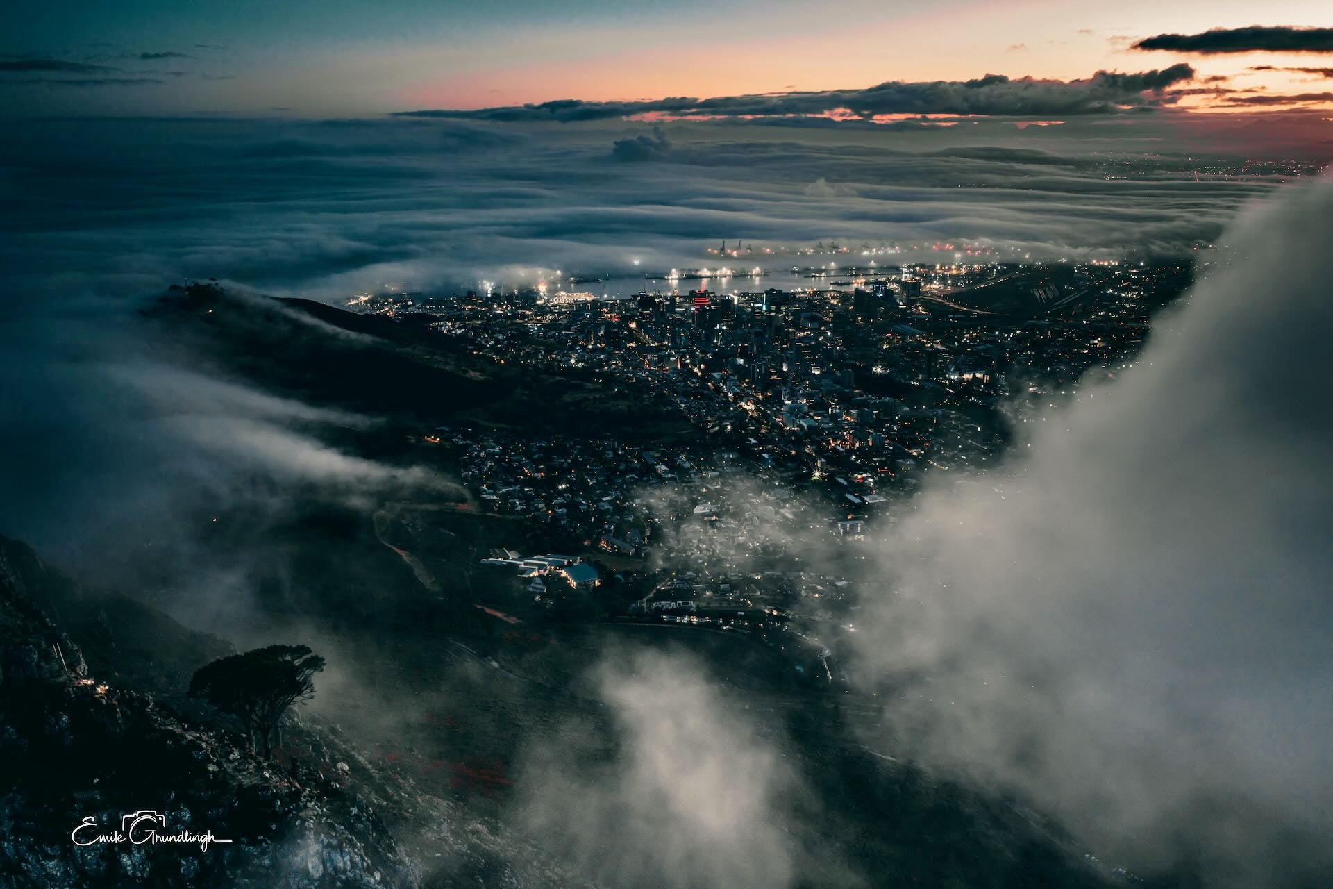 Cape Town City Lights at Dusk