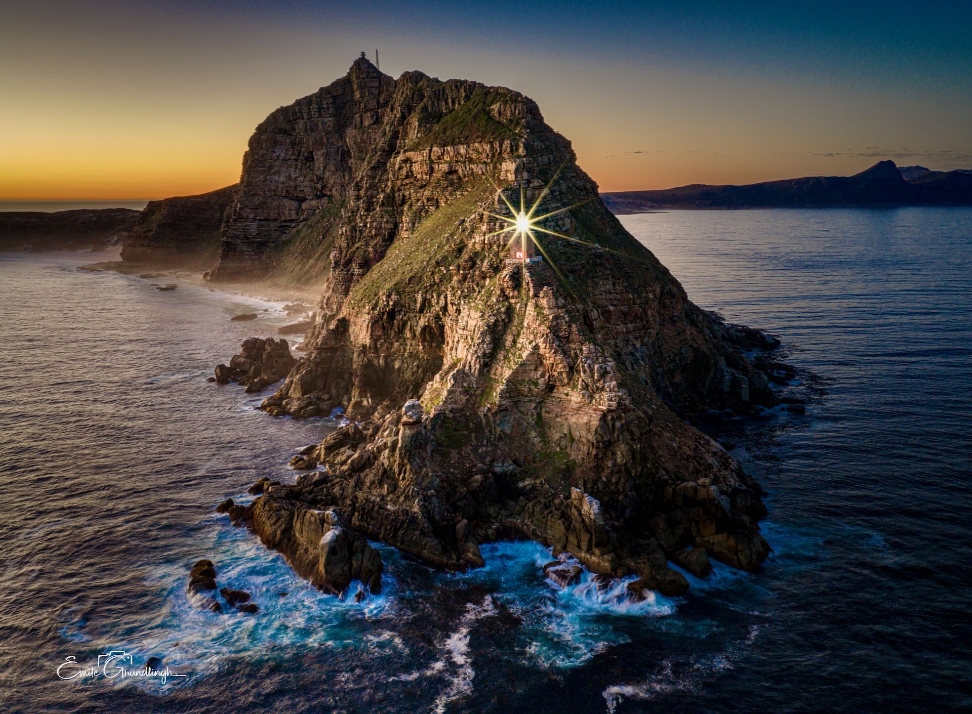 Cape Point Lighthouse at Sunset